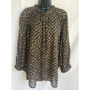 Anthropologie Dolman Peasant Top Size XL Cottagecore Grannycore Button Down